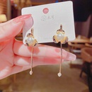 Fashion geometric pearl tassel copper earrings wholesalepicture8