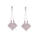 Fashion geometric heartshape copper inlaid zircon earrings wholesalepicture11