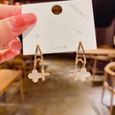 Fashion super flashing flower shell cross copper earrings wholesalepicture9
