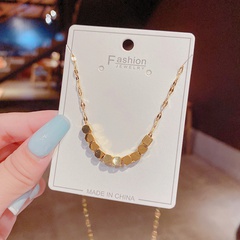 clavicle chain small square necklace titanium steel chain jewelry