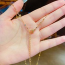 clavicle chain small square necklace titanium steel chain jewelrypicture9