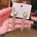 Fashion long chain tassel geometric copper inlaid zircon earrings wholesalepicture10