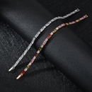 Rectangular zircon inlaid with platinum color protection copper braceletpicture6