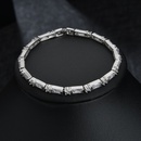 Rectangular zircon inlaid with platinum color protection copper braceletpicture7