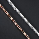 Rectangular zircon inlaid with platinum color protection copper braceletpicture8