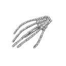 European and American ghost claw skull hand diamond hairpin metal Halloween duckbill clip headdresspicture9