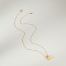 copper inlaid zircon fawn pendant necklace simple clavicle chainpicture10