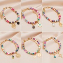 Bohemian colored clay multilayer coin sun palm eye bracelet wholesalepicture12