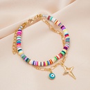 Bohemian colored clay multilayer coin sun palm eye bracelet wholesalepicture13