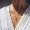 copper inlaid zircon crown pendant necklace simple clavicle chainpicture9