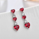 heart shape earrings copper inlaid zircon crystal Korean fashion earringspicture9