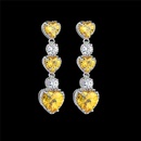heart shape earrings copper inlaid zircon crystal Korean fashion earringspicture10