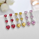 heart shape earrings copper inlaid zircon crystal Korean fashion earringspicture11