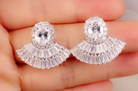 Zircon Exaggerated Earrings European and American Fashion Party Bride Wedding Jewelrypicture8
