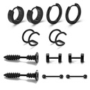 Cshaped ear clips stainless steel screw dumbbell earrings wholesalepicture11
