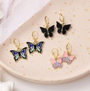 new butterfly earrings creative simple personality pink butterfly earrings wholesalepicture13