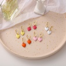 new candy color peach heart dripping oil earrings creative cute love dripping oil earrings wholesalepicture18