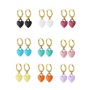 new candy color peach heart dripping oil earrings creative cute love dripping oil earrings wholesalepicture17