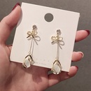opal fringed earrings temperament Korean wild fashion trendy earringspicture8