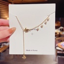 2021 new titanium steel microinlaid butterfly pearl chain necklace female wholesalepicture7