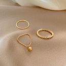 Koreas new trendy geometric full diamond threepiece copper ring female wholesalepicture7