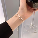 Korean fashion simple pearl bracelet female double layered copper zircon bracelet wholesalepicture11