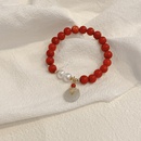 Zodiac year carnelian pearl bracelet female Chinese style gourd pendant braceletpicture7