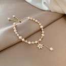 fashion freshwater pearl bracelet design flower zircon copper bracelet wholesalepicture9
