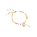 fashion freshwater pearl bracelet design flower zircon copper bracelet wholesalepicture10