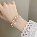 fashion freshwater pearl bracelet design flower zircon copper bracelet wholesalepicture11