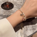 Korean fashion freshwater pearl bracelet retro crystal bracelet sixpointed star zircon braceletpicture8