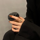 Koreanischer Stil geometrischer Zirkon Reiverschluss offener Ring Mode trendiger Kupfer Fingerring Grohandelpicture8