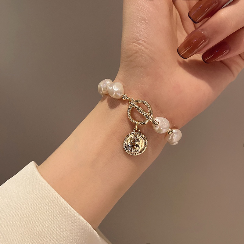 fashion irregular pearl bracelet freshwater pearl zircon bracelet fashion hand ornaments