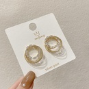 fashion copper microinlaid zircon earrings personalized design circle earrings wholesalepicture7