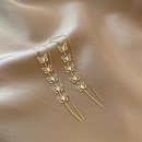2021 new trendy long tassel ear line big butterfly copper earring female wholesalepicture7