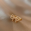 fashion bow full diamond ring female niche zircon open copper index finger ring wholesalepicture7