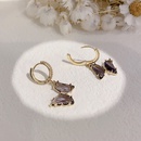 fashion purple butterfly earrings female Korean copper ear buckle earringspicture8