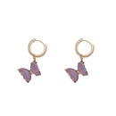 fashion purple butterfly earrings female Korean copper ear buckle earringspicture10