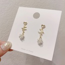 Korean temperament long pearl heartshaped earrings wholesalepicture7