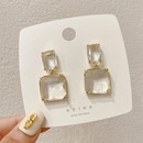 retro crystal geometric crystal copper ear stud wholesalepicture7