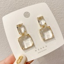 retro crystal geometric crystal copper ear stud wholesalepicture11