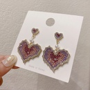 retro color full diamond color heart copper earrings wholesalepicture8