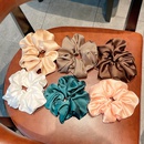 retro satin solid color hair scrunchies hair accessories wholesalepicture6
