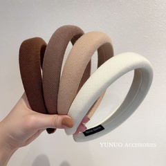 Korean sponge headband female 2021 new wide side fabric headband
