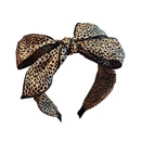 Accessoires de cheveux de mode corenne femme rtro bandeau  large bord imprim lopard en grospicture11