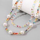 Bohemian handwoven crystal bead multilayer necklace pearl pendant jewelrypicture10