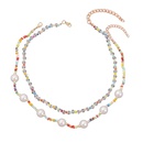 Bohemian handwoven crystal bead multilayer necklace pearl pendant jewelrypicture11