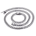 European and American New Stainless Steel Necklace Mens Titanium Steel 15mm Bracelet + Necklace Sweater Chain TwoPiece Set for Boyfriend Giftpicture21