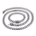 European and American New Stainless Steel Necklace Mens Titanium Steel 15mm Bracelet + Necklace Sweater Chain TwoPiece Set for Boyfriend Giftpicture22