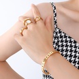 European and American Ins Retro Simple Hollowout Bracelet Titanium Steel Material Plated 18K Gold Color Protection Ornament Z121picture13